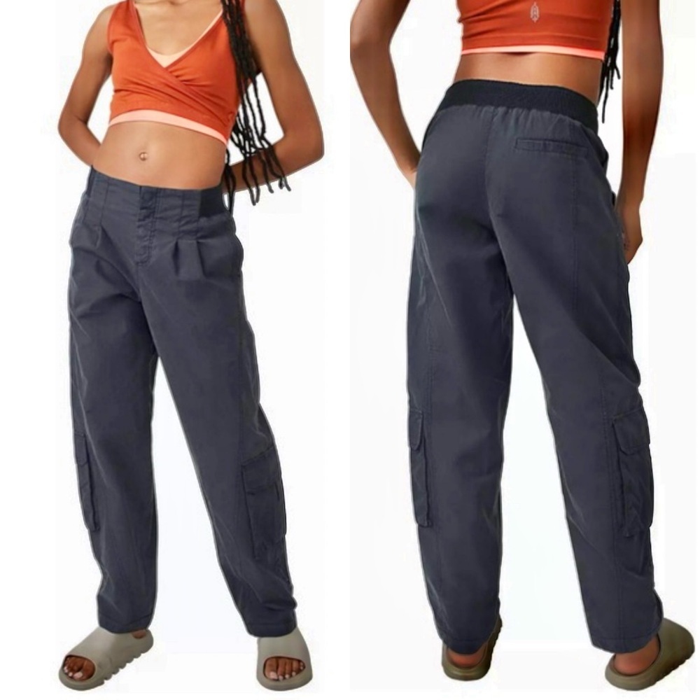 FP Movement by Free People Mesmorize Me Solid Black Cargo Pants - M